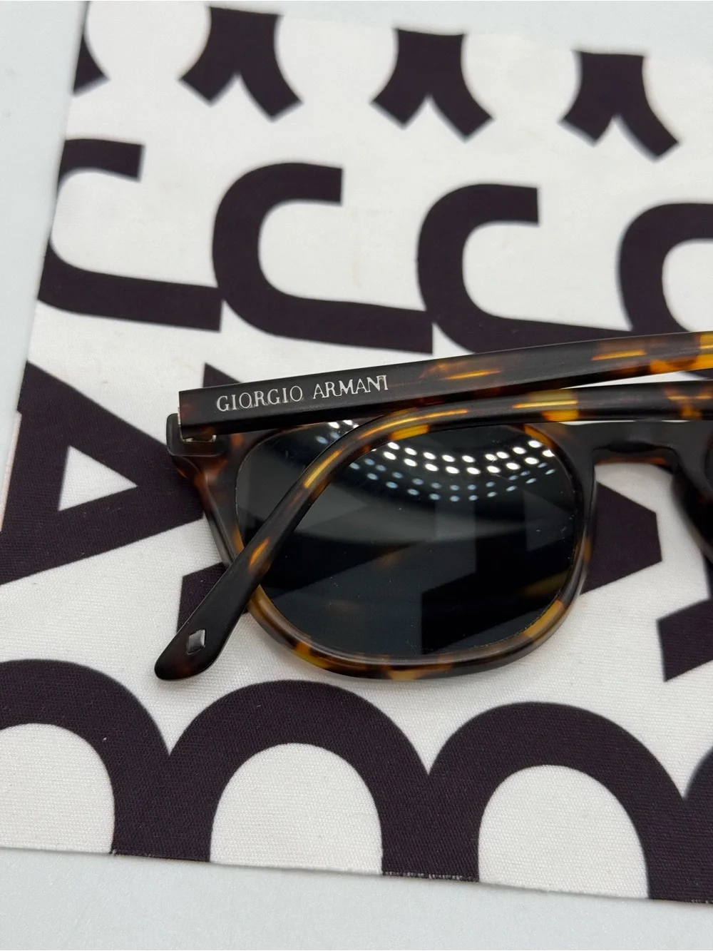 Giorgio Armani EYEGLASSES AR 7074 5492 STRIPED BROWN RX AUTHENTIC